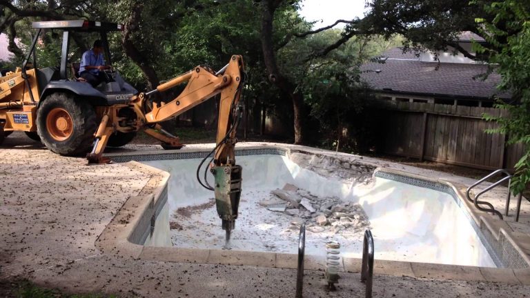 above ground pool demolition