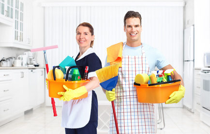 Housekeeping service team.