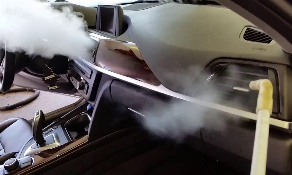 Car steam cleaning